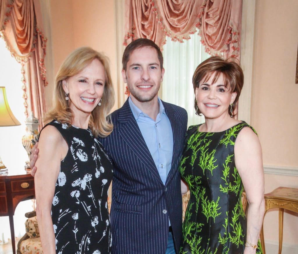 M.C.L. jeweler Matthew Campbell Laurenza, seen here with Susan Sarofim and Hallie Vanderhider, will be welcoming shoppers at Tootsies December 1-4.