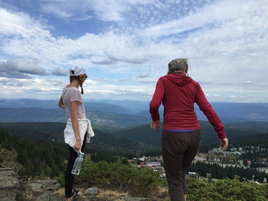 View of a ski valley in British Columbia. Though this was a beautiful day in the mountains, this summer was plagued by hundreds of wildfires in the provence and accompanied by lots of smoke pollution.