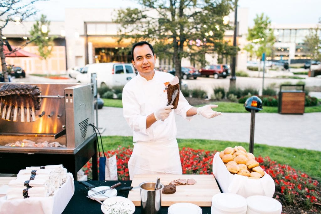 Executive Chef Christian Marentes manned the rotisserie. 