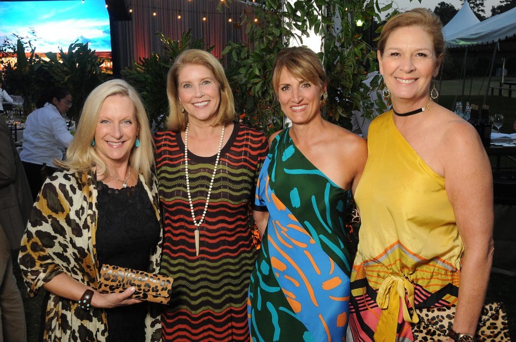 From left: Leslie Sprague, Belinda Oelman, chair Jean Jenner and Diana Patterson at the Nature Conservancy's Houston Annual Conservation Gala at the Houston Polo Club Wednesday Oct. 18, 2017.(Dave Rossman Photo)