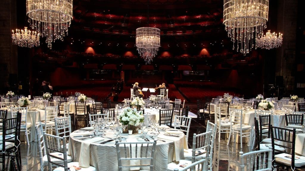On stage: Mercury Baroque Anniversary Gala in 2016 was designed and catered by A Fare Extraordinaire. (Photo Katy Anderson Photography)