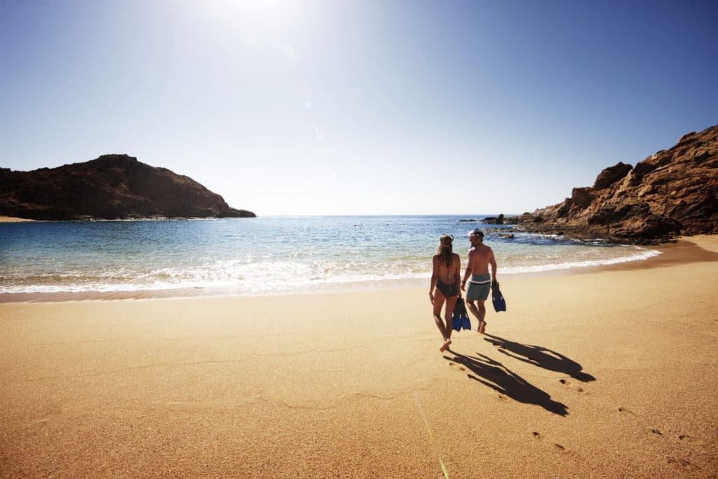 It's called the Golden Corridor for a reason. Here's a scene from Santa Maria Bay beach.