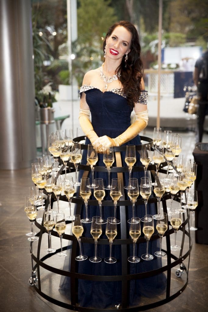 Festive champagne skirt