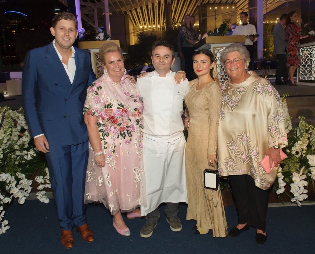 Thomas Hartland-Mackie, Georgina Hartland, Bruno Davaillon, Nasiba Hartland-Mackie, Jackie Mackie