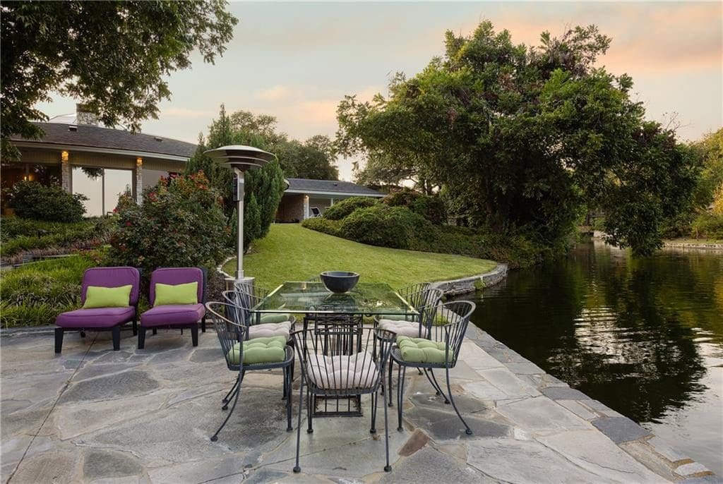 The property is situated on a private lake. 