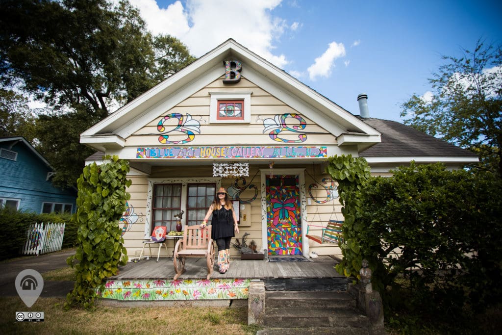 Bonnie Blue's Art House is a dwelling for all her folk art creations. 