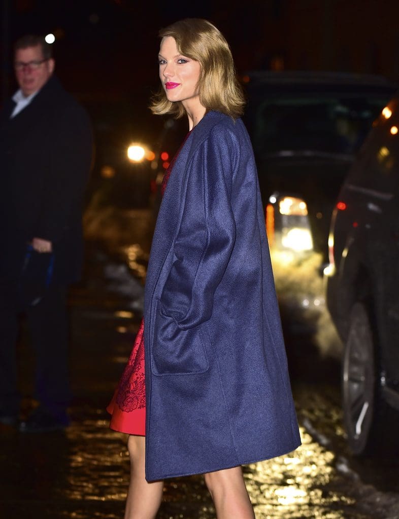 NEW YORK, NY - FEBRUARY 17:  Taylor Swift is seen in Tribeca  on February 17, 2015 in New York City.  (Photo by Alo Ceballos/GC Images)