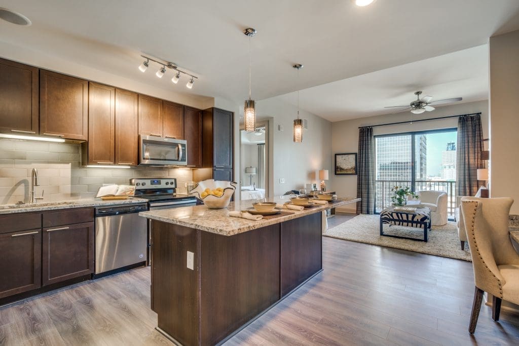 The McCarthy — the seven-story high-rise apartments atop Hotel ZaZa Memorial City — bring their own style.