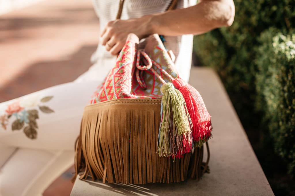 Each La Viajera mochila is handwoven in La Guajira, Colombia by the Wayuu people.