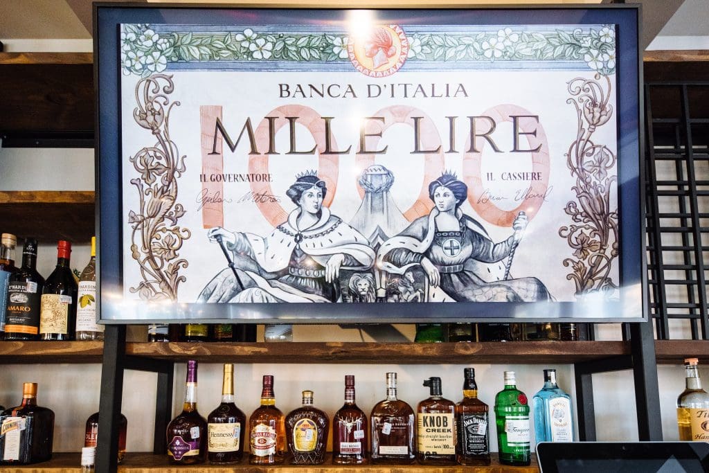 The nostalgic eatery is named after Italy's former currency. 
