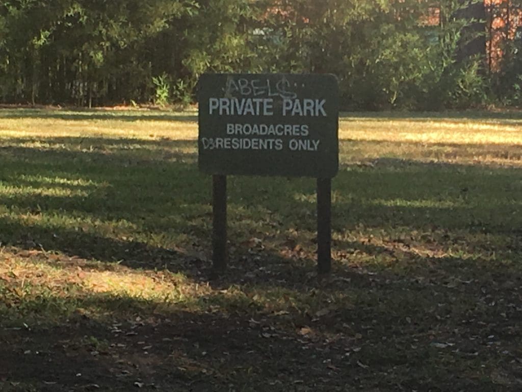 The park in Broadacres is owned by the Trust. 