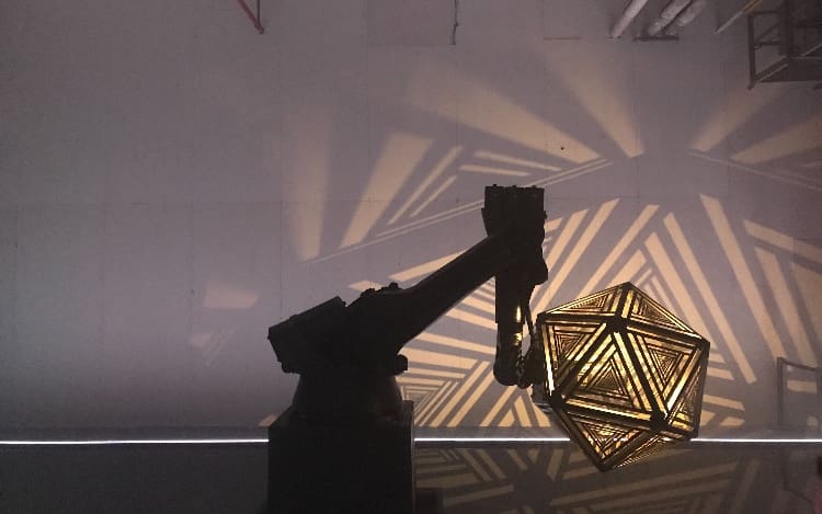 Telestron was the favorite art installation. Festival-goers had to wait in long lines to check out the synchronized robotic light show. 