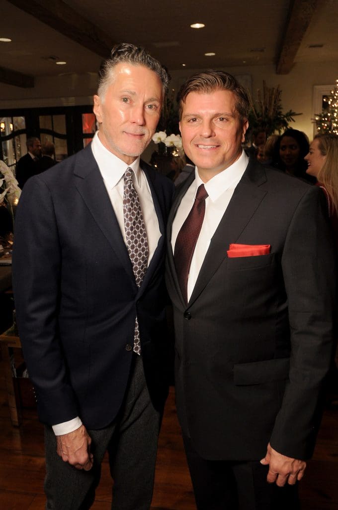 Greg Fourticq and John Cone at the M.D. Anderson Santa's Elves party Thursday Dec. 07,2017. (Dave Rossman Photo)