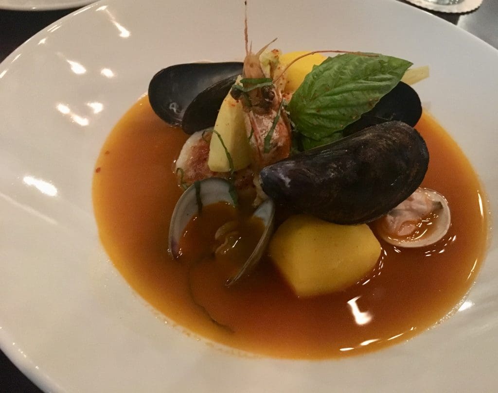 The bouillabaisse at Maison Pucha Bistro is an excellent execution of the classic French dish. 