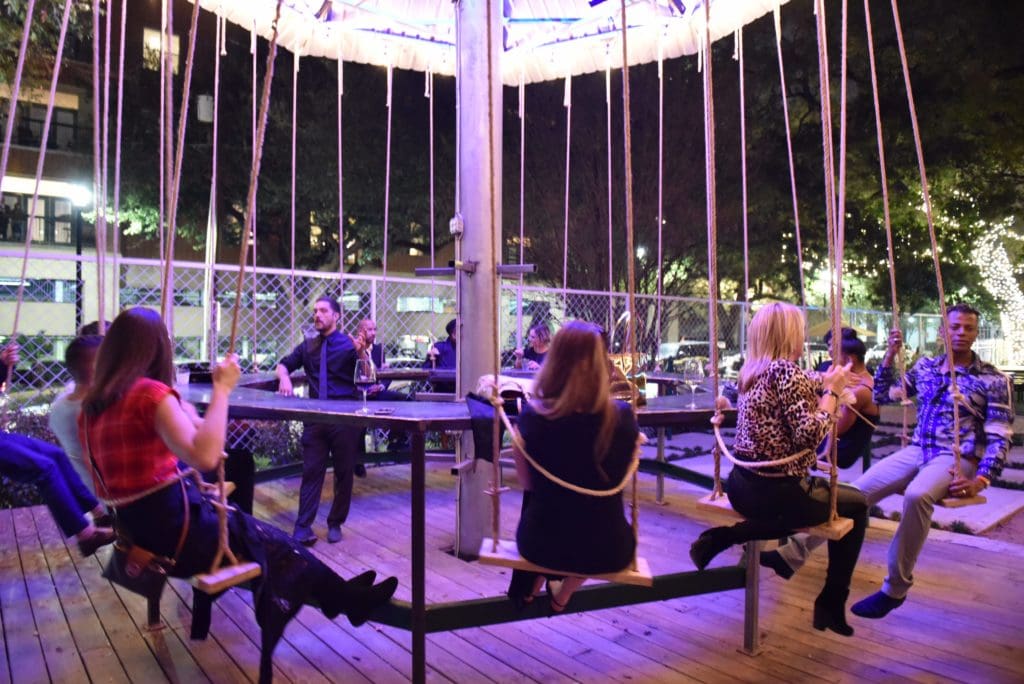 Take a swing and add a full bar, and you've got an adult playground. 