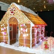 Who doesn't want to eat inside a giant gingerbread house?