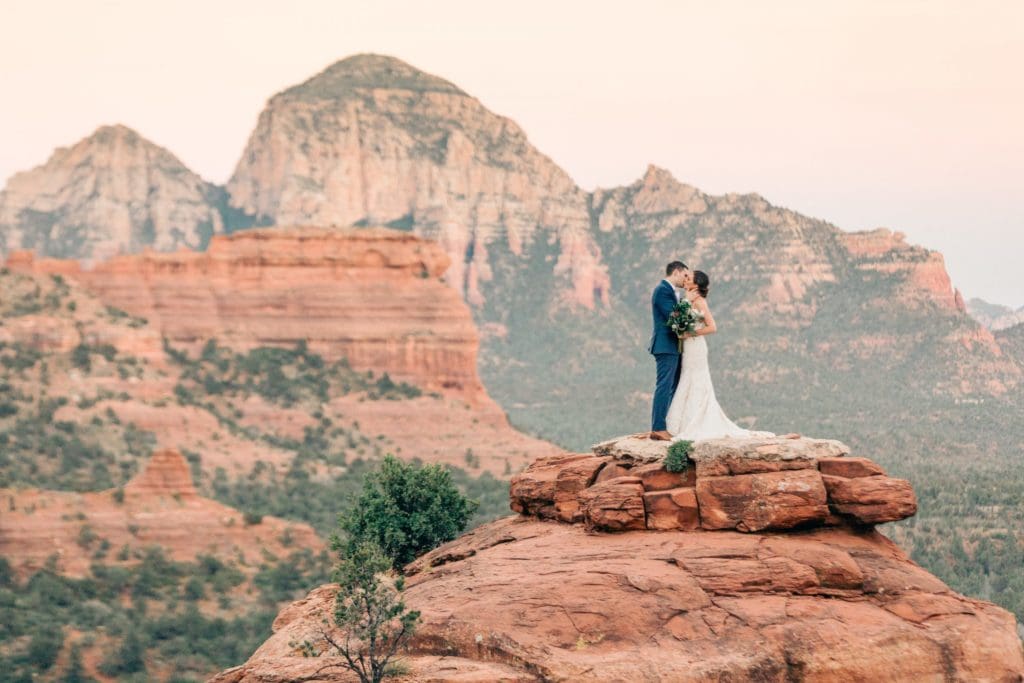 Houston Young Professionals Get Married Atop a Mountain in Most Dramatic Scene Ever: A Destination Wedding and Then Some