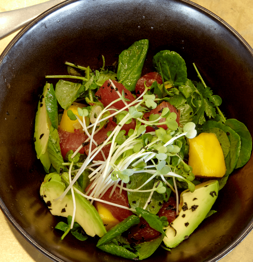 For lunch we recommend the yellowfin poke salad