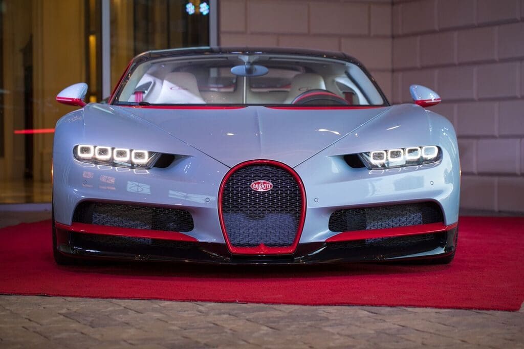 Bugatti limits the car's maximum speed to 261 mph on the streets. 