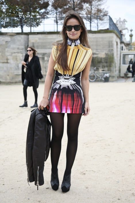 Influencer Miroslava Duma in an early Katrantzou look, 2009