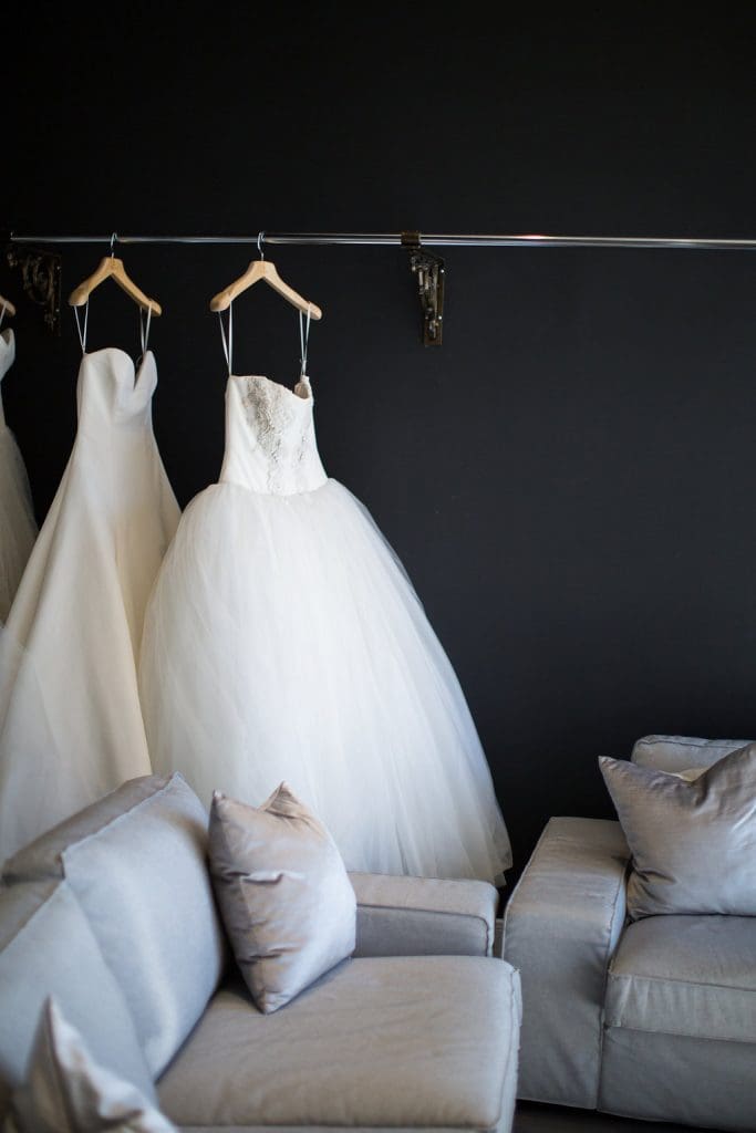 Wedding gowns on display at Casa de Novia