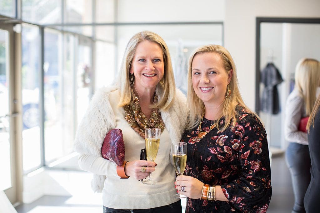 Katy Nelson, Liz Dinerstein at Atrium luncheon