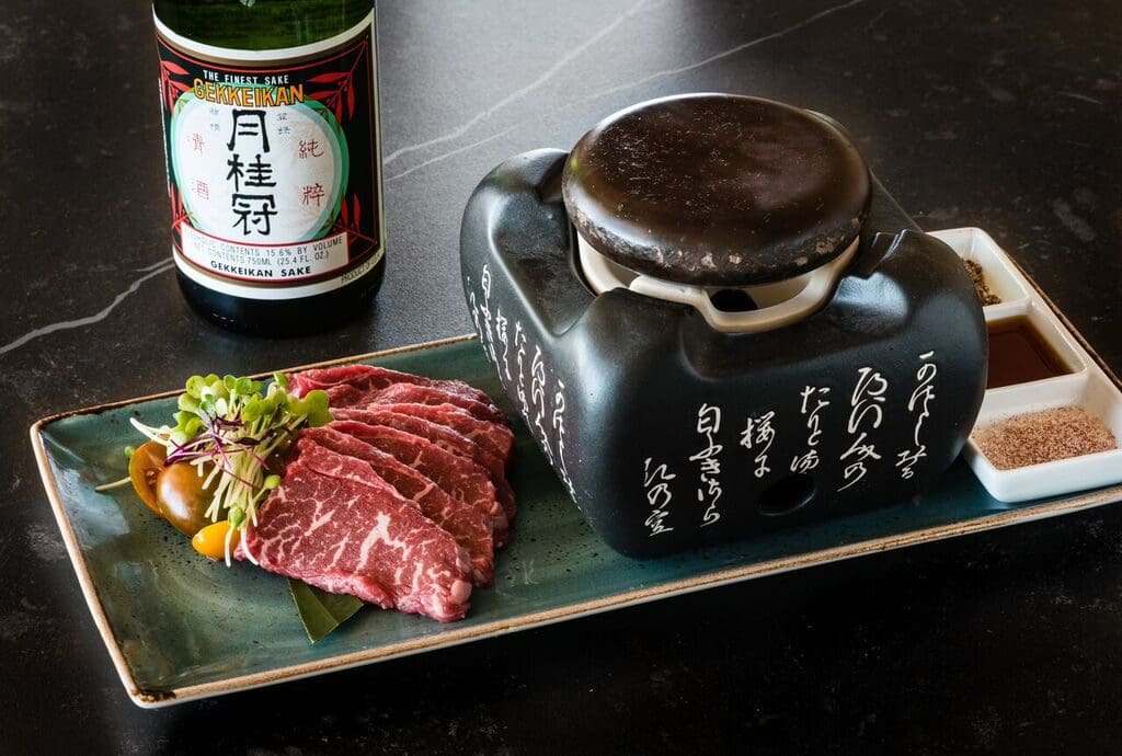 The menu offers a wide range of Asian-inspired dishes. 