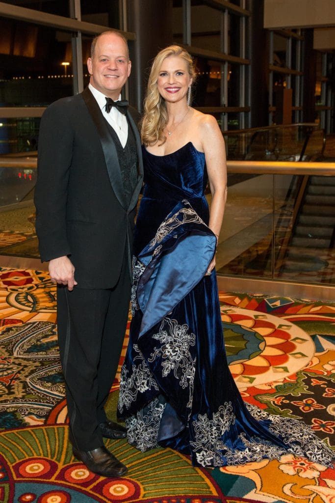 Rob & Amy Pierce at the Women of Distinction Winter Ball at which Amy was an honoree. (Photo by CatchLightGroup.com)