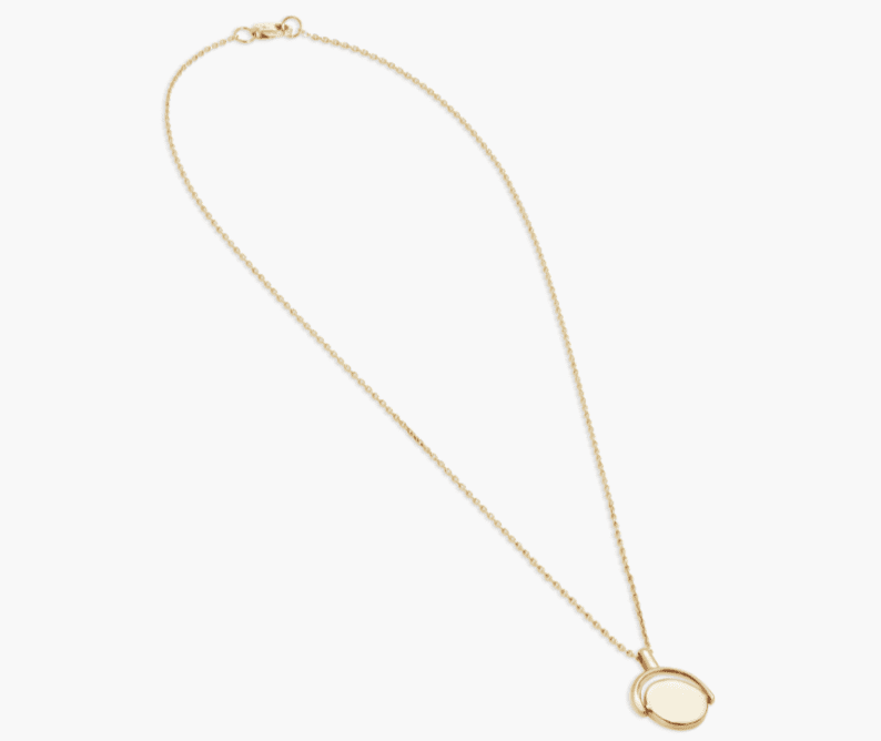 Shinola Small Signet Rotating Pendant with personalization available, $590 