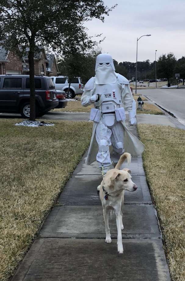 This Stormtrooper from Hoth strikes back against the snow (Photo by Brandon Crimson)