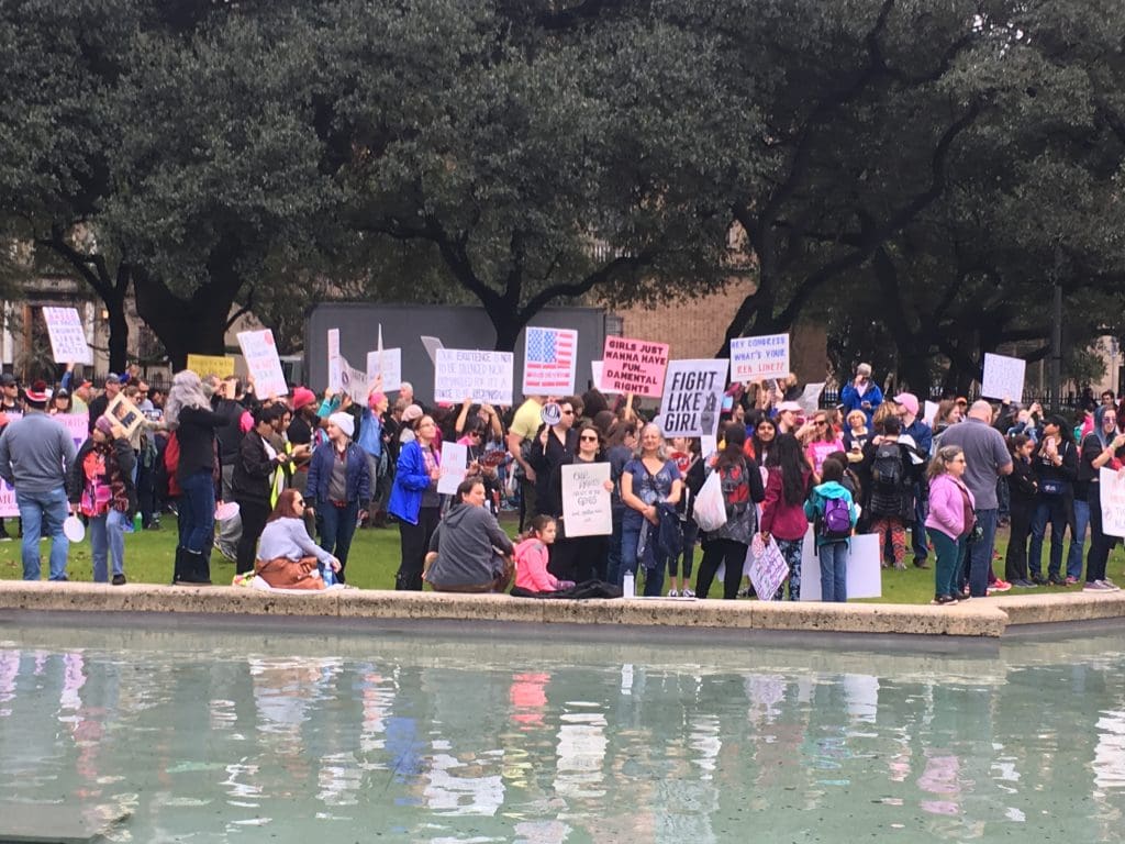 This was the second Houston Women's March. An application has already been filed for the third. 