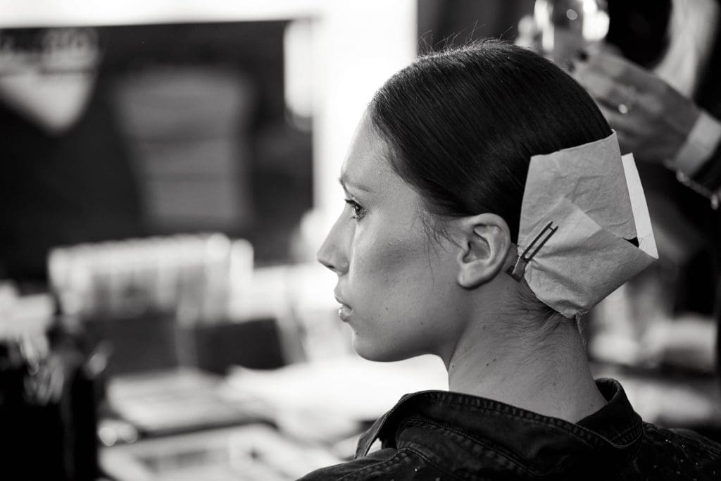 Preparations involved hair and makeup choreographed to every look.