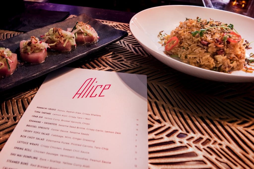 The menu is an edited selection of shared plates. 