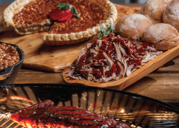 You can bet there will be traditional Southern sides and pies. 