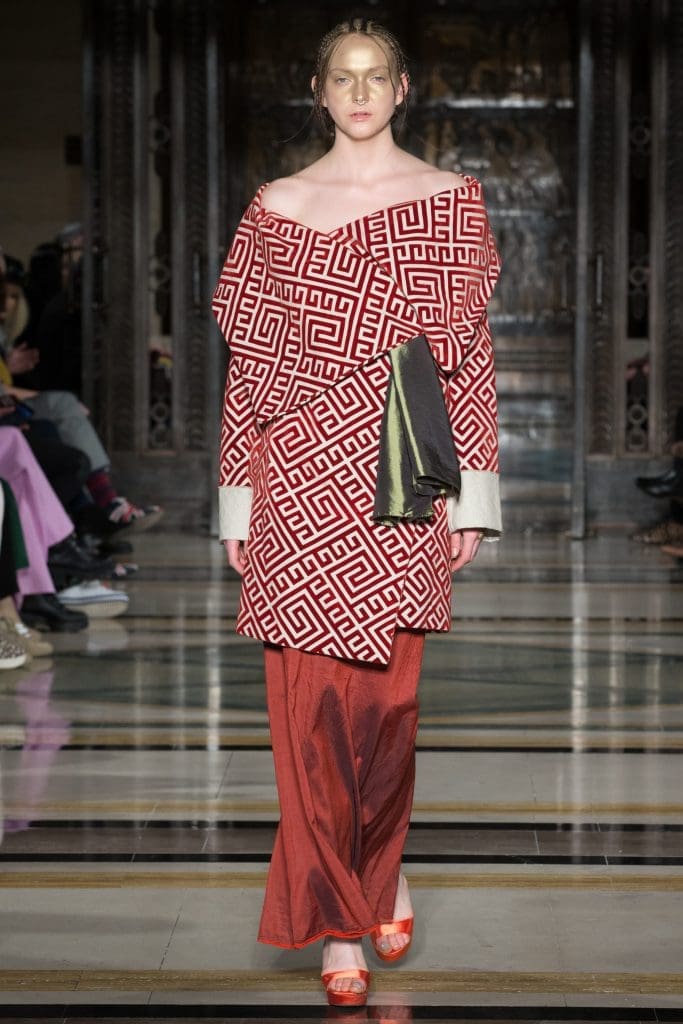 The entire collection debuted at London Fashion Week in collaboration with Fashion for Conservation.