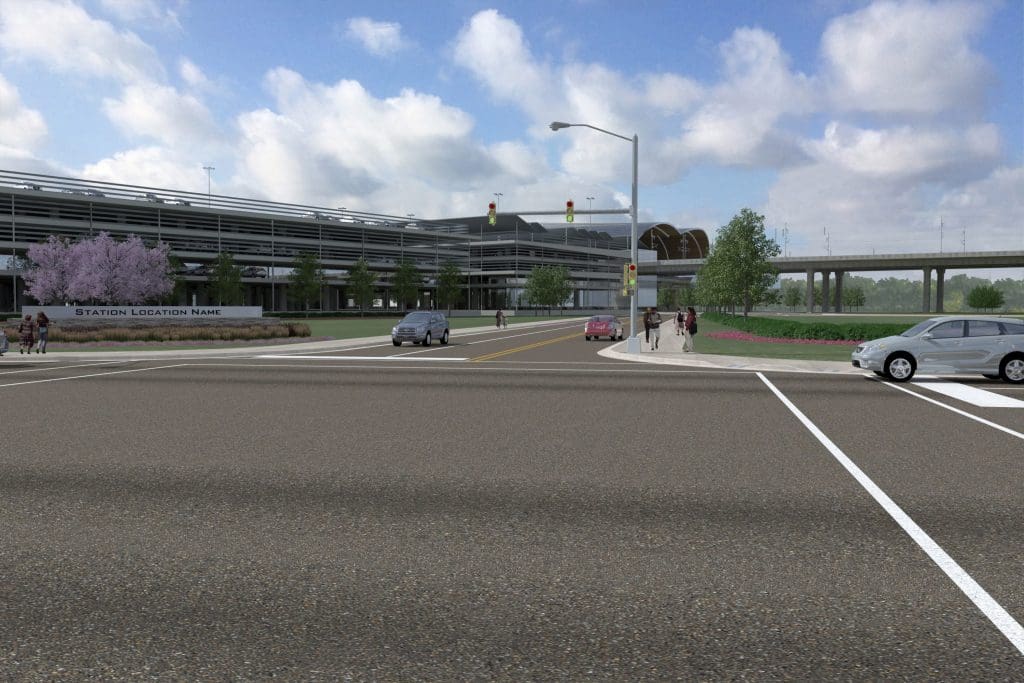 The Houston station will built at the site of the Northwest Mall. 