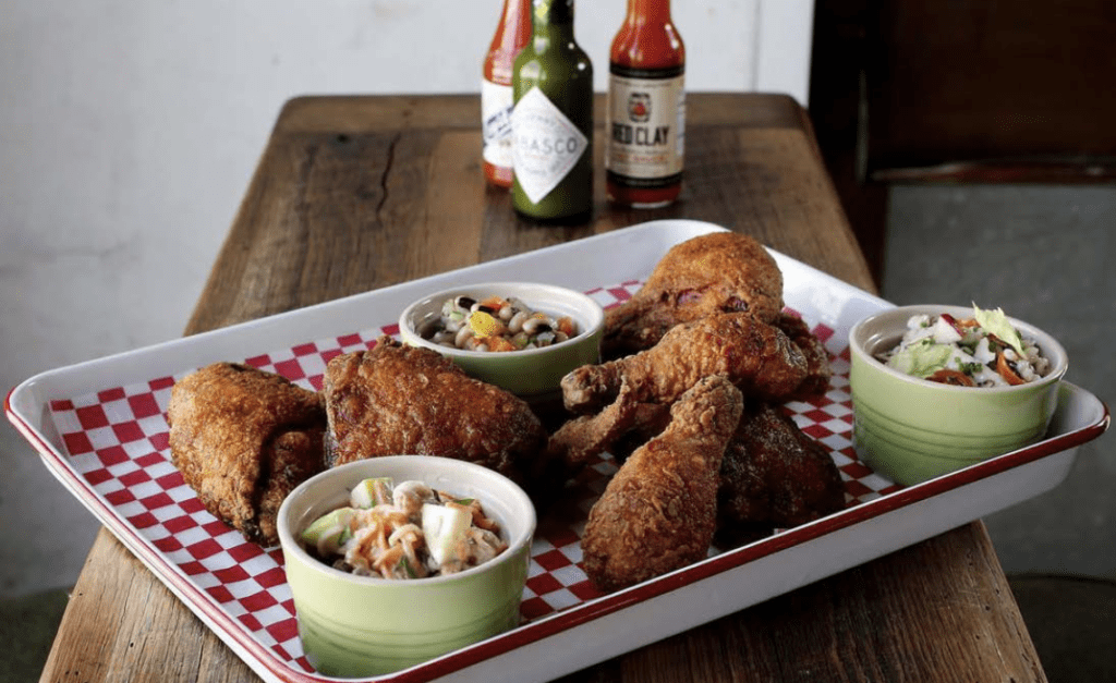 You can expect fried chicken feasts from La Lucha. 