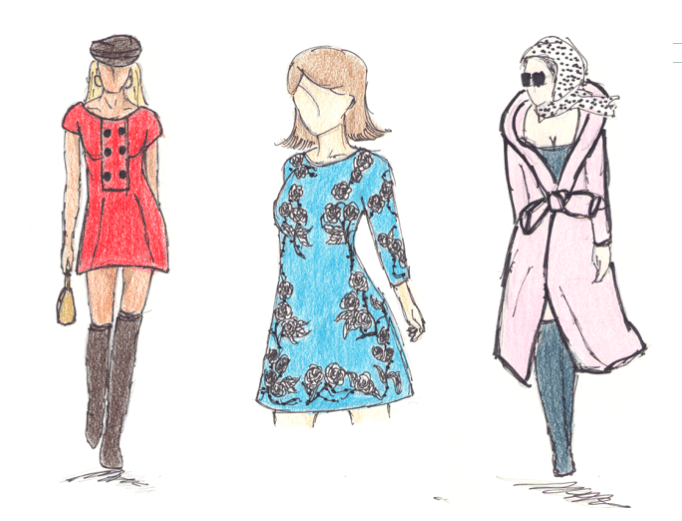 "'The Spy Who Loved Me,' fall/winter '18 is all about the spy woman - strong, independent and dangerous," — Dan Liu. (Sketch courtesy of Dan Liu.)