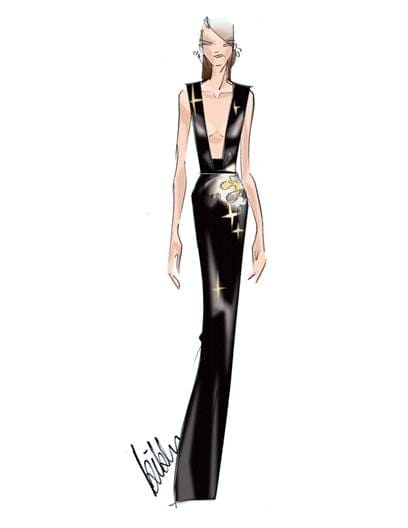 Bibhu Mohapatra designer sketch for fall/winter 2018 at New York Fashion Week.
 