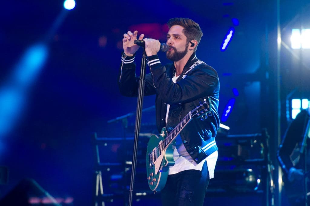 Thomas Rhett performs at the Houston Livestock Show and Rodeo at NRG Stadium.