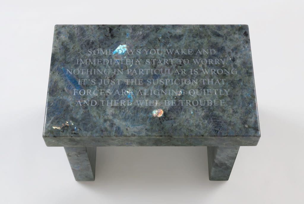 Predicted to be the top lot: Jenny Holzer’s "Selection from Living: Some days you wake ...," 2017, on the block at CAMH Gala  (Courtesy the artist and Sprüth Magers. © 2018 Jenny Holzer, member Artists Rights Society, [ARS], NYC. Photo Robert Wedemeyer)