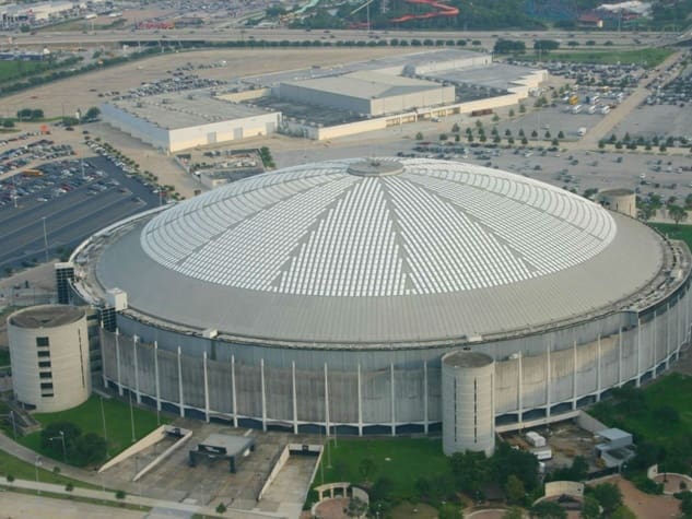 The Astrodome is still an impressive sight from the outside.