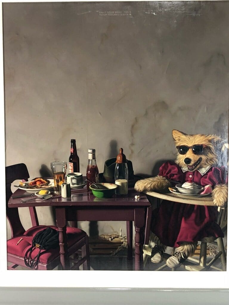 A Donald Roller Wilson canvas, from the estate of the late Monty Frost, will be among the other notable lots in the Saturday, March 24 Lewis & Maese Auction. The Surreal image was used for the cover of Frank Zappa's album "The Perfect Stranger."