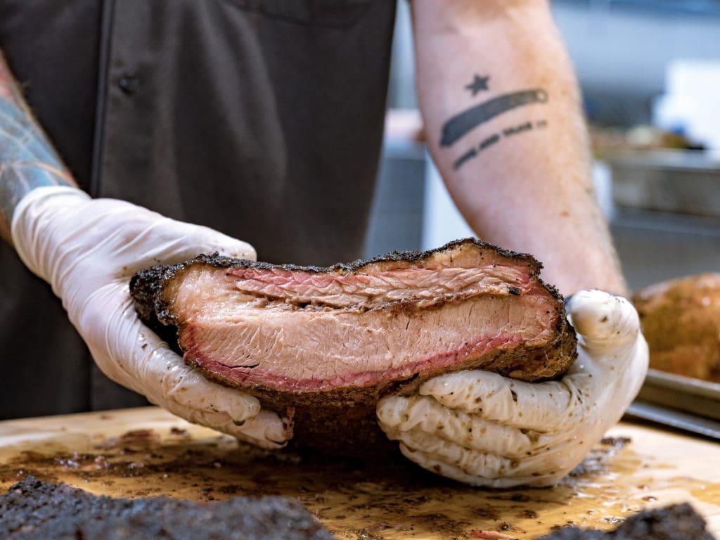Some brisket will be designated for morning time's Cowboy Casserole. 