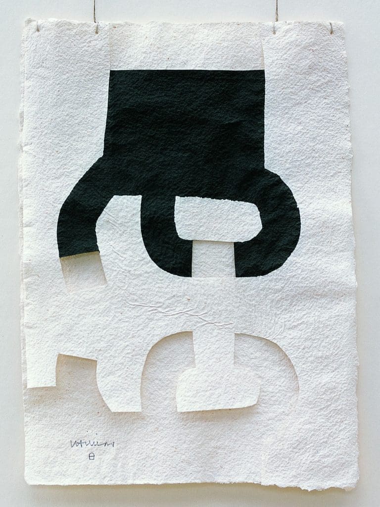 Gravitacion. Elogio del agua / Gravitation. In Praise of Water, 1987. Ink on paper and thread. 