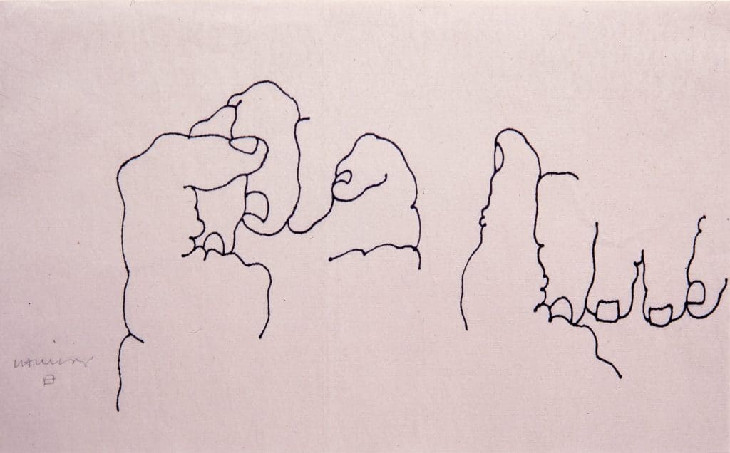Chillida's Mano / Hand,1995. Ink on paper. 