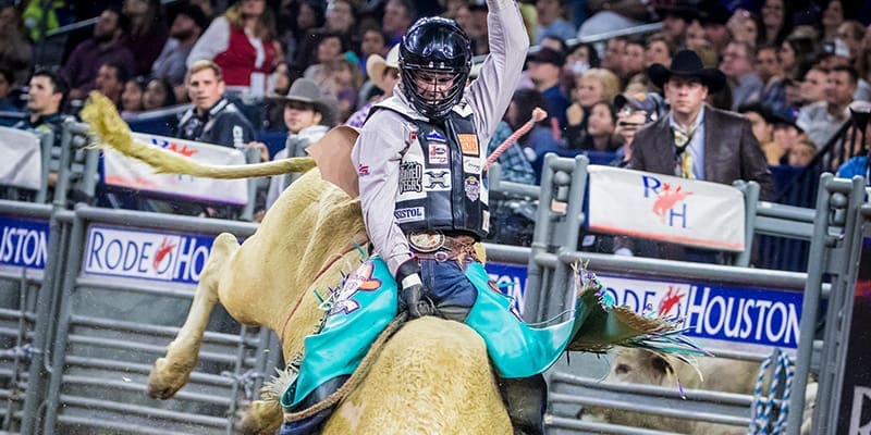 Sage Kimzey has been setting insane rodeo records since his rookie year. (Photo by RodeoHouston)