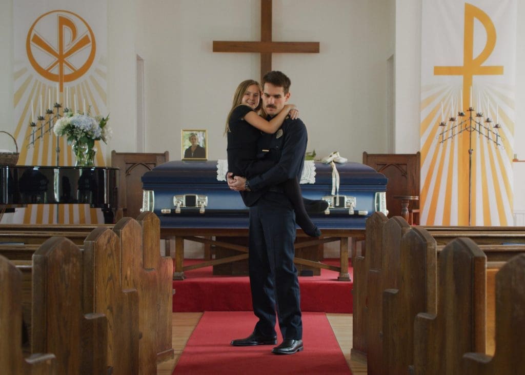 Kendal Farr and Jim Cummings star in Grand Jury Prize winner Thunder Road (Photo from, The 10 East)
