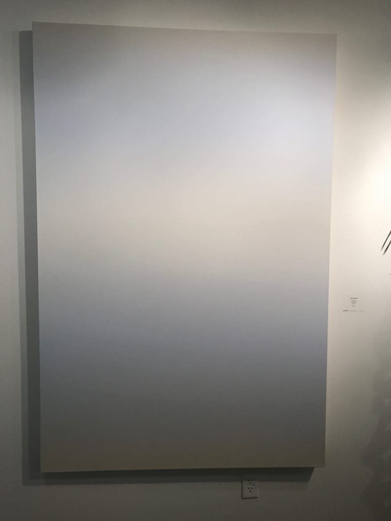 Kristen Cliburn at Dallas staple Cris Worley Fine Arts was described by art adviser Jana Cothren as a standout and "heavenly." The painter is based in Houston, and known for her vaporous abstractions.  