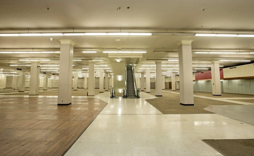The historic Sears building will be the anchor of Midtown's upcoming 9.4-acre innovation district. (Photo by Tommy LaVergne/Rice University.)